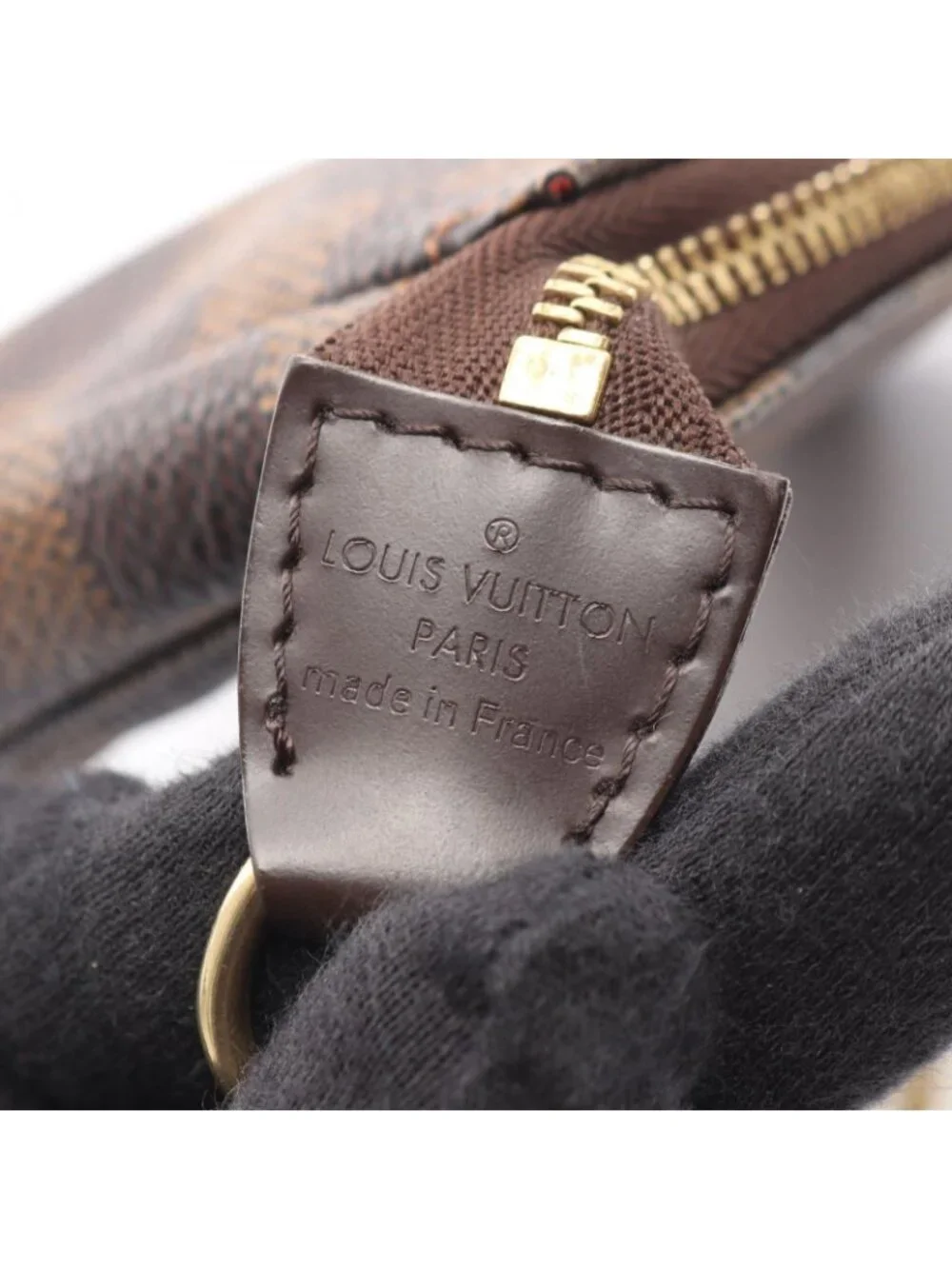Louis Vuitton Handbag Mini Pochette Accessoires Damier Ebene Leather